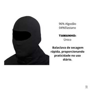 Touca Bandana Ninja Balaclava Proteção Térmica Cor Preto em Oferta na Shopee