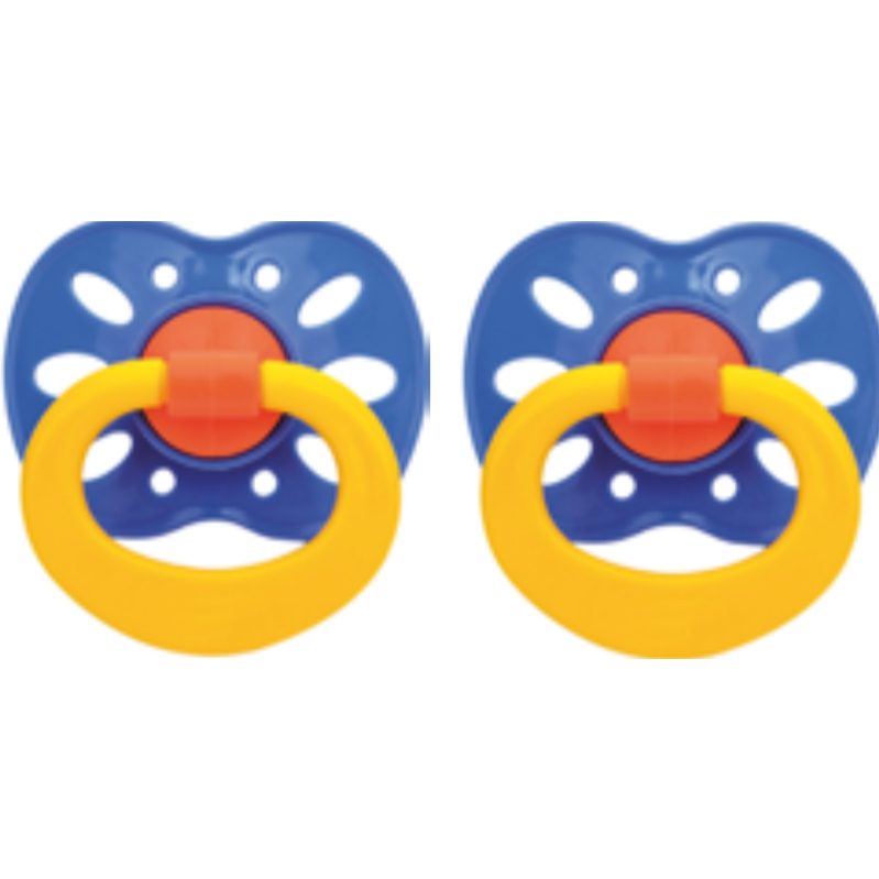 Chupeta baratinha Kit com 2 unid. azul bico orto (em silicone) em Oferta na Shopee