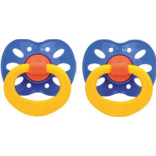 Chupeta baratinha Kit com 2 unid. azul bico orto (em silicone) em Oferta na Shopee