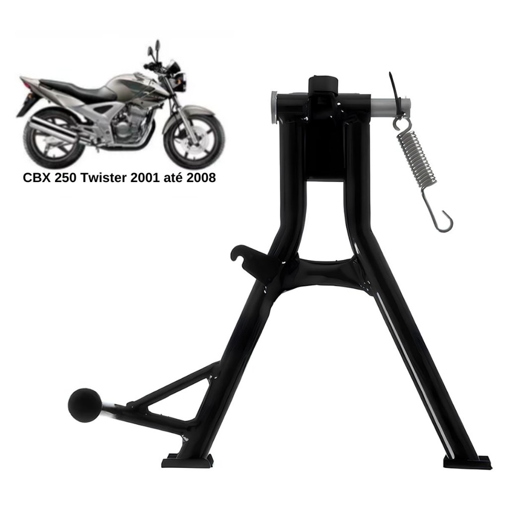 Cavalete Central Moto Cbx 250 Twister 2001 Até 2008 Com Pino E Mola Pro oTork
