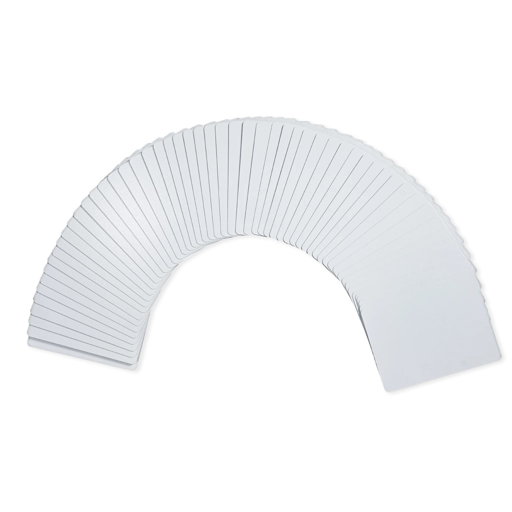 Baralho Especial Face e Dorso Brancos - 54 cartas Brancas Original Mágica e Cardistry em Oferta na Shopee