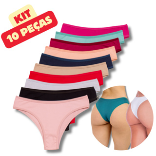 Kit de 10 e 5 Calcinhas Feminina Calsinha Tanga Adulto Suplex do P ao G em Oferta na Shopee