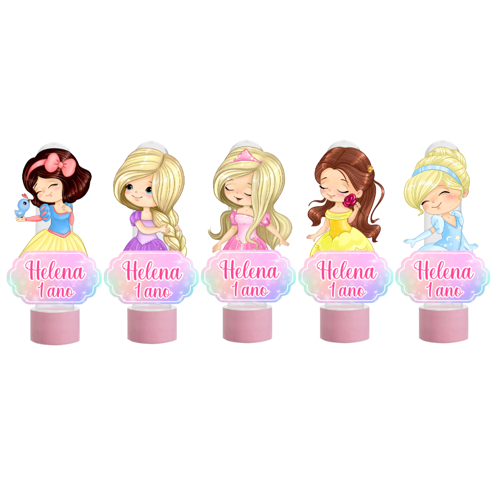 Tubete Personalizado Princesas Cute | Aniversario|Lembrancinha Personalizada|| Festa Infantil