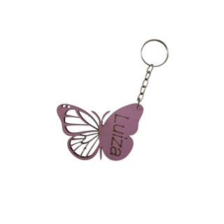 10 Chaveiro Em Mdf Lilás Modelo Borboleta Com Nome Personalizado em Oferta na Shopee