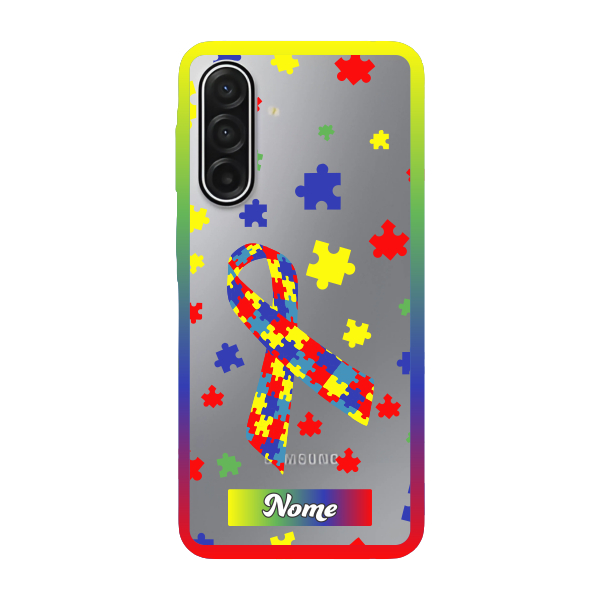 Capinha para Samsung A17 Anti Impacto Personalizada - Autismo - Autista - com nome e fundo transparente