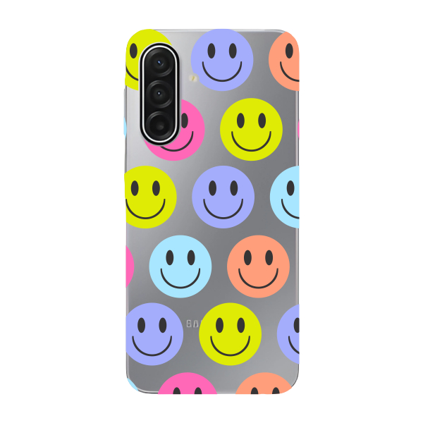 Capinha para Samsung A17 Anti Impacto Personalizada - Smiles coloridos com fundo Transparente