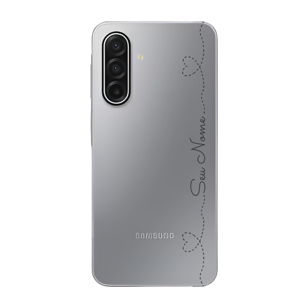 Capinha para Samsung A17 Anti Impacto Personalizada - Com Nome na lateral - Fundo transparente
