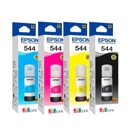 4 Refil de Tintas Compatível Epson 544 / L3110 L3150 L3210 L3250 T544 BK C Y M