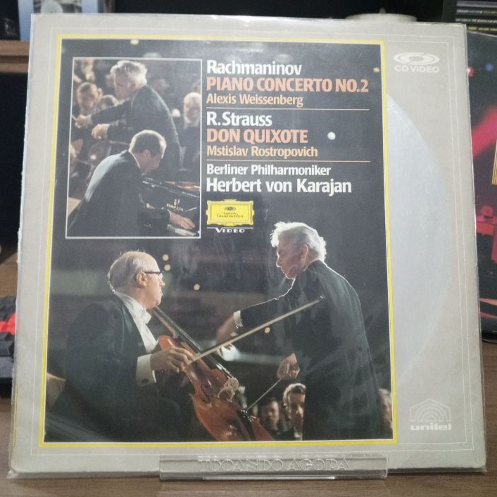 LD Laserdisc Rachmaninov Piano Concert NO. 2 R. Strauss Don Quixote IMPORTADO, IMPECÁVEL, OFERTÃO