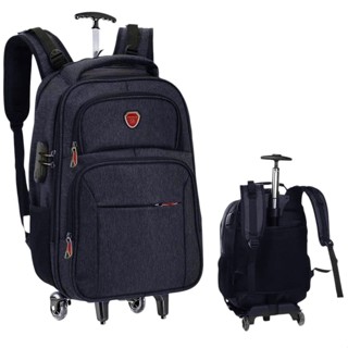 Carrinho mochila de rodinhas adulto e juvenil, produto premium, espaço para notebook, trava antfurto em Oferta na Shopee