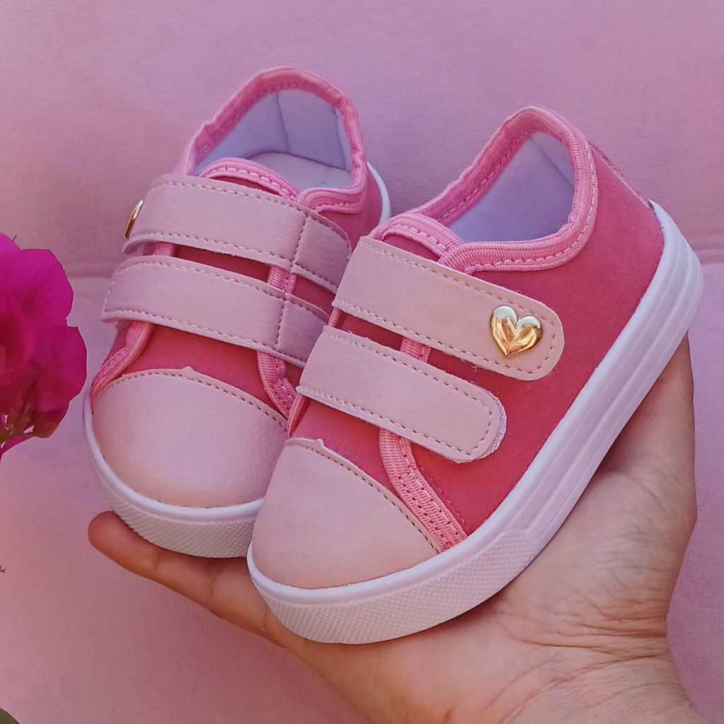 Tênis Casual Menina Leve Rosa 18 ao 27