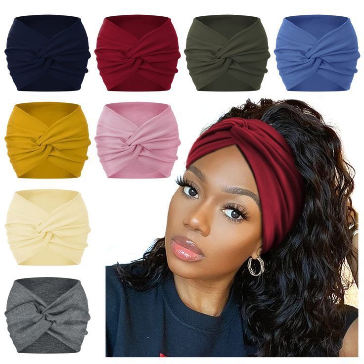 Faixa de Cabelo Feminina Turbante Estilo Tiara Elástica | Yoga Academia Maquiagem - Faixa da Moda