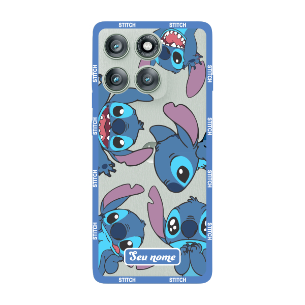 Capinha para Moto Edge 60 Fusion Anti Impacto Personalizada - Lilo e Stitch - Stiti Transparente com nome em Oferta na Shopee