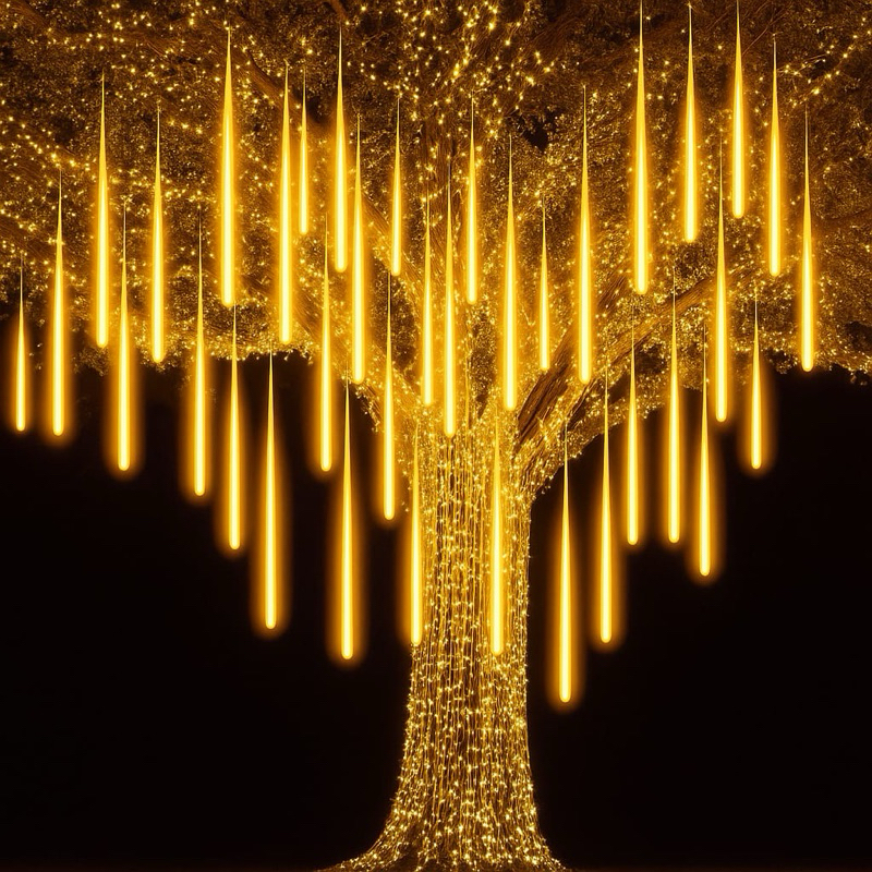 Pisca Pisca em Cascata Tubos Pisca Pisca Led Natal Queda 50cm C/ 8 Tubos