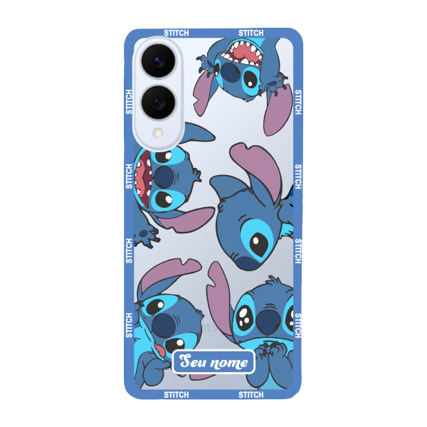 Capinha para Samsung S25 Edge Anti Impacto Personalizada - Lilo e Stitch - Stiti Transparente com nome