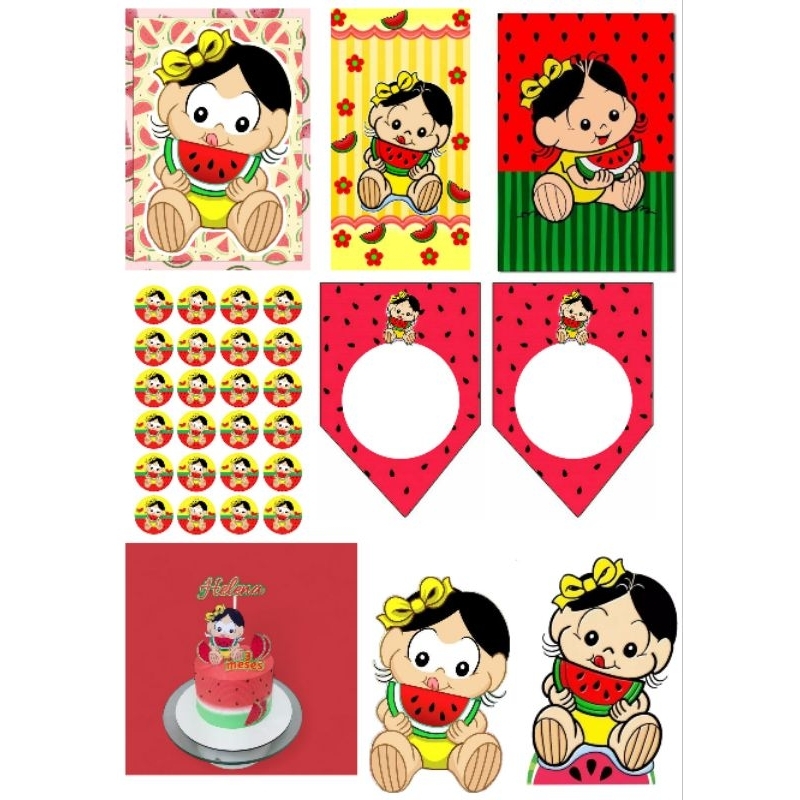 kit festa personalizado só um bolinho em casa Magali baby/bebê/aniversário/mesversario