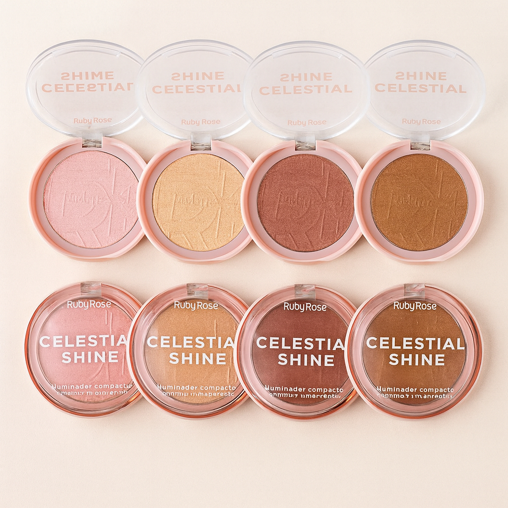 Iluminador Compacto Celestial Shine RUBY ROSE HB-M701 - Linha Rosa em Oferta na Shopee