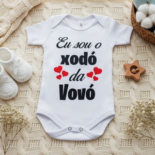 Body de Bebê Frase Sou o Xodó da Vovó Presente em Oferta na Shopee