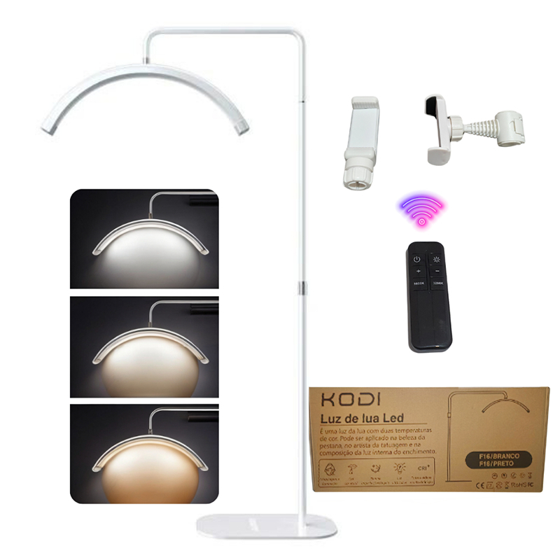 Luminária Led Ring Light Estetica 3 Tons Ajustavel Meia Lua luminária lua Limpeza De Pele Salão F16