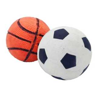 Bola Bolinha Pet Maciça Basquete e Futebol para cães cachorros de pequeno porte - 2 Unidades em Oferta na Shopee