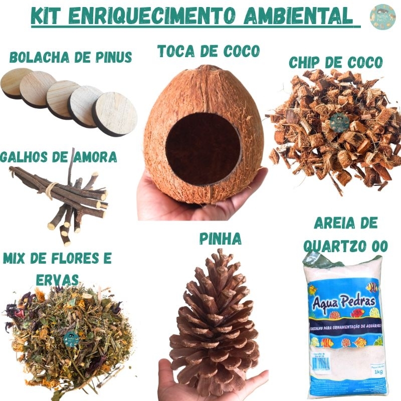 kit enriquecimento ambiental roedores