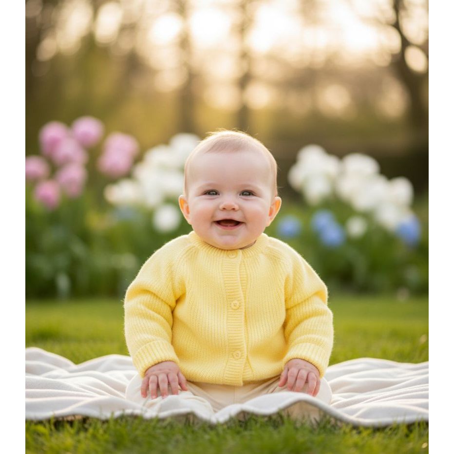 Casaquinho de lã macia baby - 0 á 5 meses - casaco