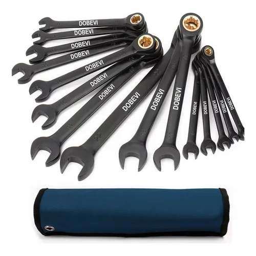 Chave Combinada Catraca Jogo De Chaves Com 15 Peças Dobevi Preto em Oferta na Shopee