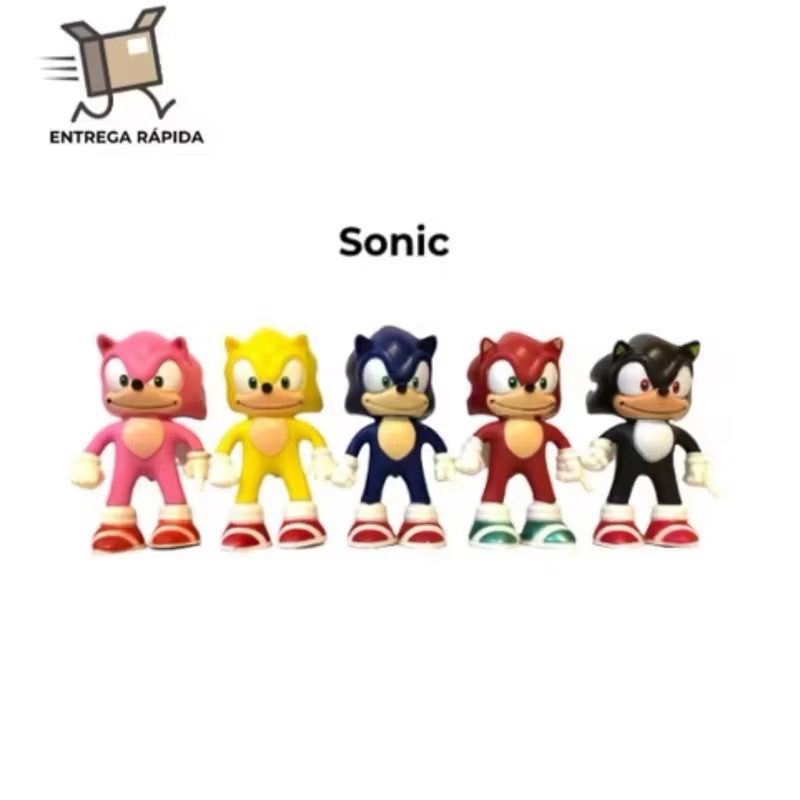 Kit 5 Bonecos Sonic em Oferta na Shopee