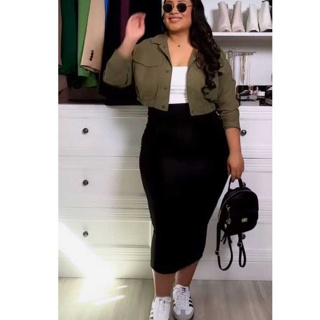 RS MODAS - SAIA TUBINHO PLUS SIZE em Oferta na Shopee
