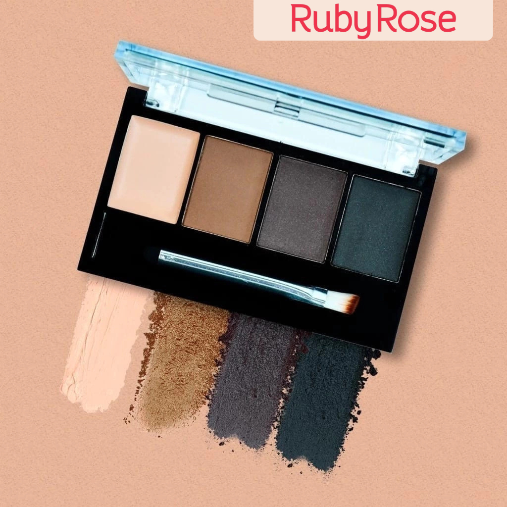Ruby Rose Trio de Sombra para Sobrancelha com Primer HB9354 – Definição e Fixação