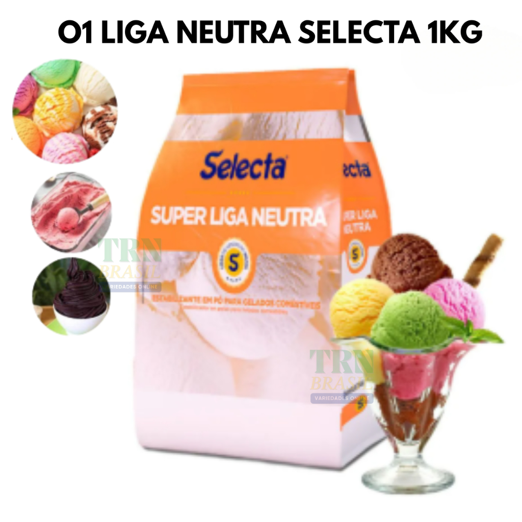 Super Liga Neutra Selecta 1kg Ideal Sorvete e Geladinho Gourmet