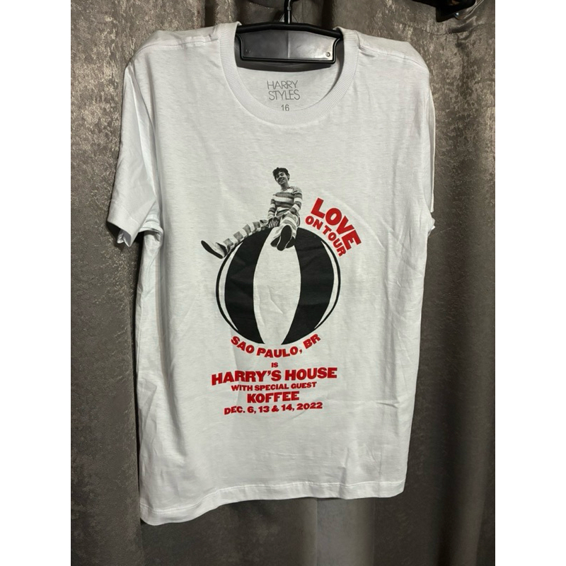 Camiseta Harry Styles Love on tour São Paulo live shows merchandising oficial e original