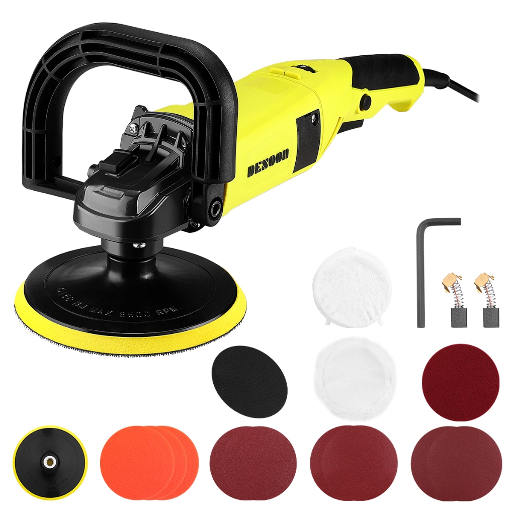 Politriz Angular Automotiva 1400W Profissional Lixadeira De Mão 220V 6 velocidades de Ajuste 3000RPM em Oferta na Shopee