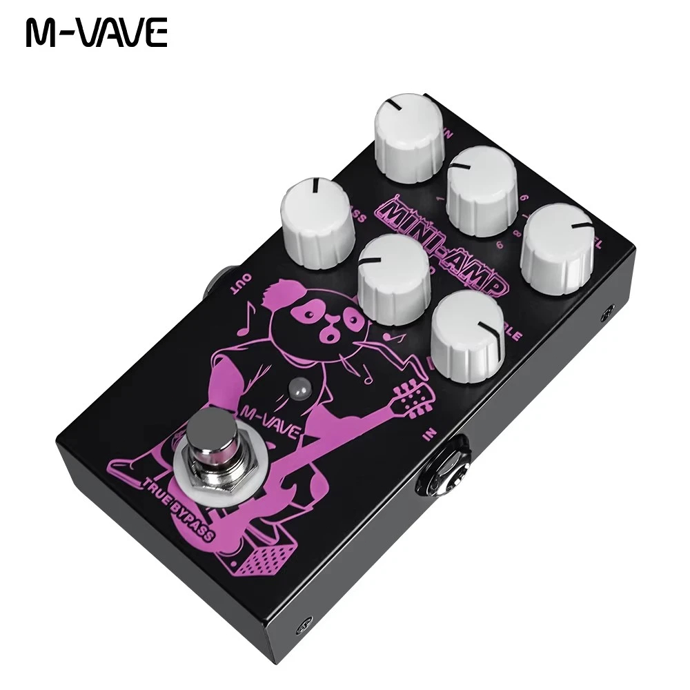 Pedal de efeitos para guitarra M-VAVE MINI-AMP Pedal de efeitos com simulação de pré-amplificador 9 efeitos clássicos