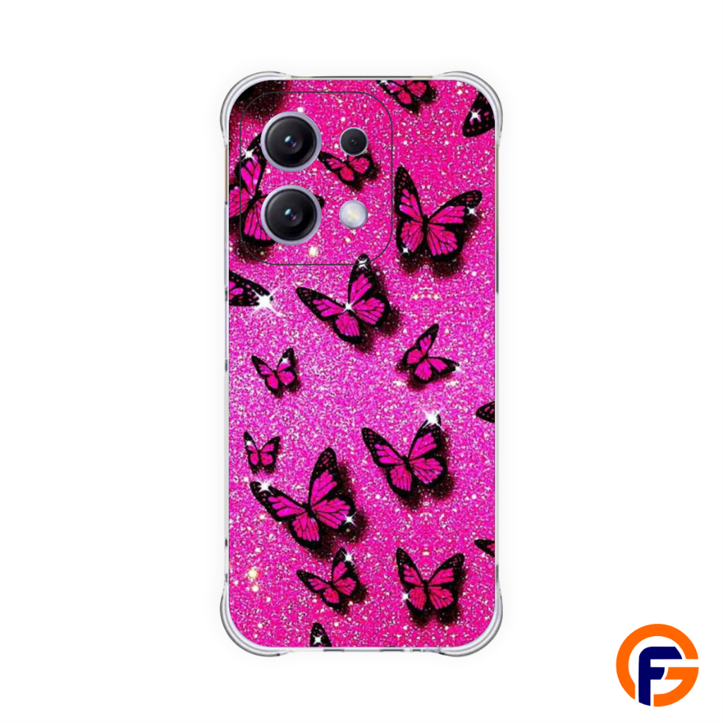 Capa XIAOMI, POCO C85, REDMI 15c, Capa Tpu Desenhos Variados Capinha BORBOLETA, BUTTERFLY, DELICADAS - detalhe