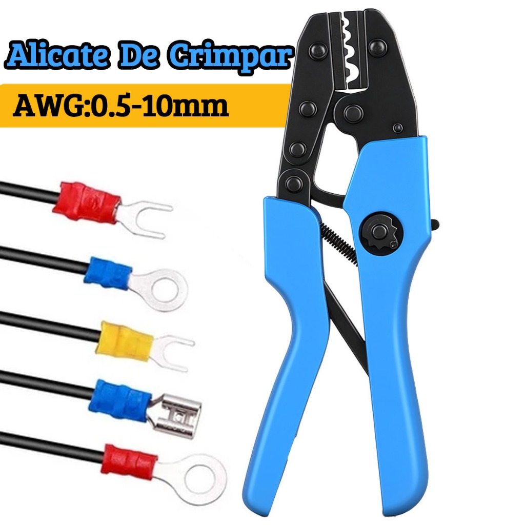 Ferramenta De Crimpagem Para Terminais De Mangas, Anéis E Pontas De Agulhas - Alicate  De  Crimpar em Oferta na Shopee