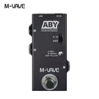 M-VAVE ABY Seletor de linha AB Switch Pedal de efeito para guitarra True Bypass Pedal para guitarra e baixo AB Box - ABY