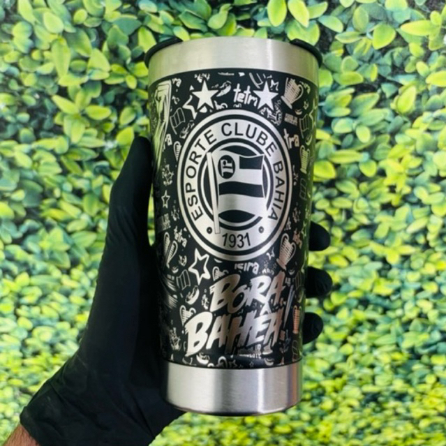 COPO TÉRMICO BAHIA personalizado a laser 360º Graus 473 ML PREMIUM