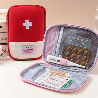 Bolsa nécessaire de medicamentos organizador Kit primeiros socorros portátil cuidados pessoais