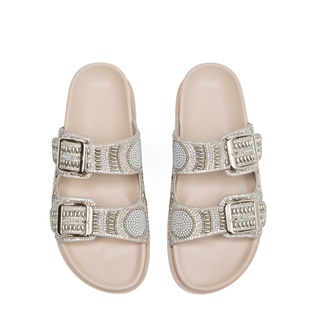 Sandália feminina Birken Couro Ecológico Papete Leve Fivela ajustável em Oferta na Shopee