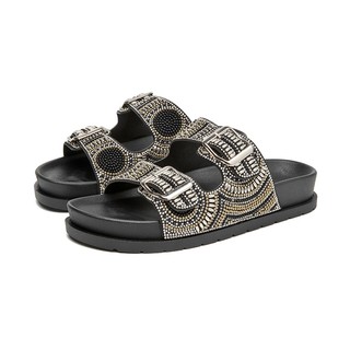 Birken Meijile sandália feminina papete slide, papete com velcro, sandália casual feminina259