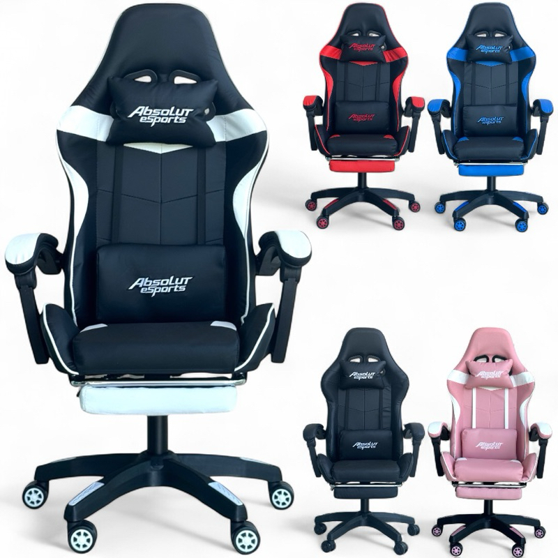 Imagem Cadeira Gamer Absolut eSports Ergonômica Giratória Ajuste Altura Escritório Apoio Pés