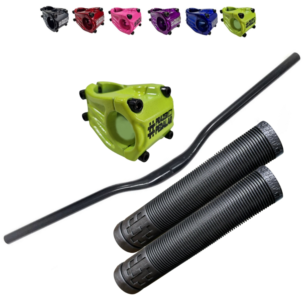 Kit Guidão Com Mesinha GTU e Manoplas Longa Wheeling Freeride Grau Gios Naja Varias Opções