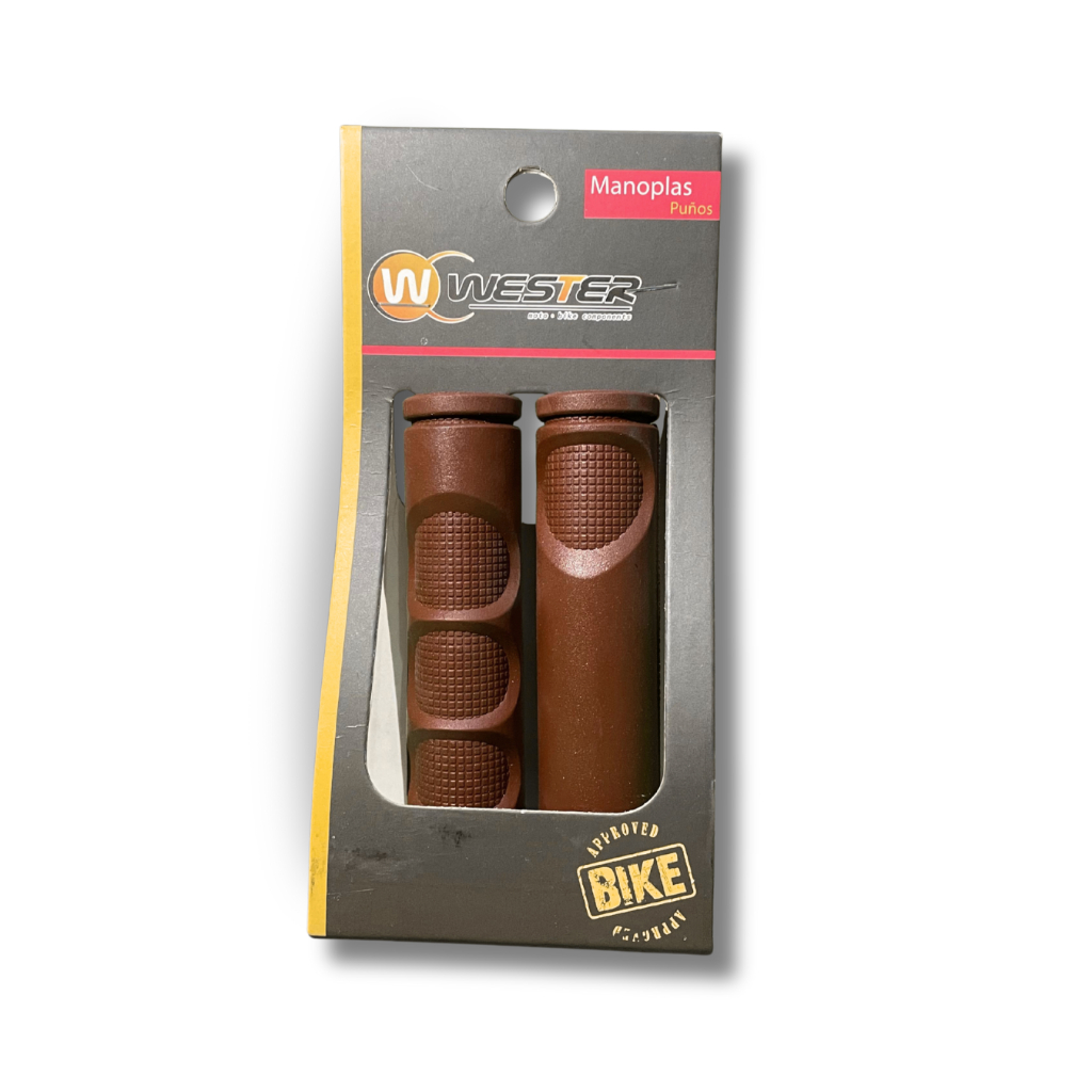 Manopla Para Bicicleta Marca Pro-wester Cor Marrom