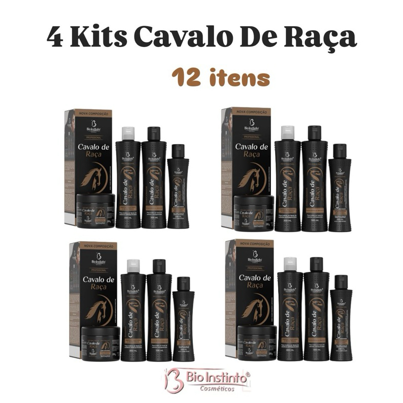 4 Kits Cavalo de Raça Força e Crescimento - Bio Instinto