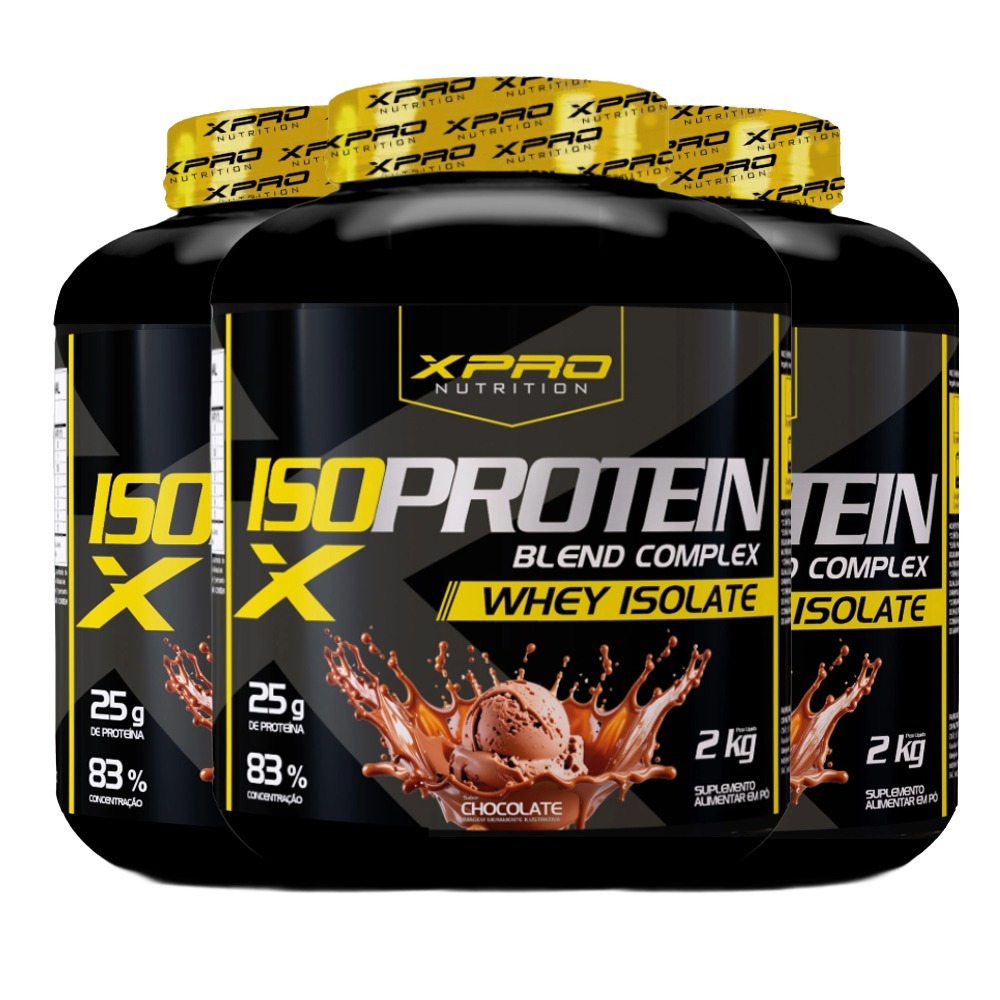 Kit 3x Whey Protein Iso Blend Complex  2Kg - XPro Nutrition
