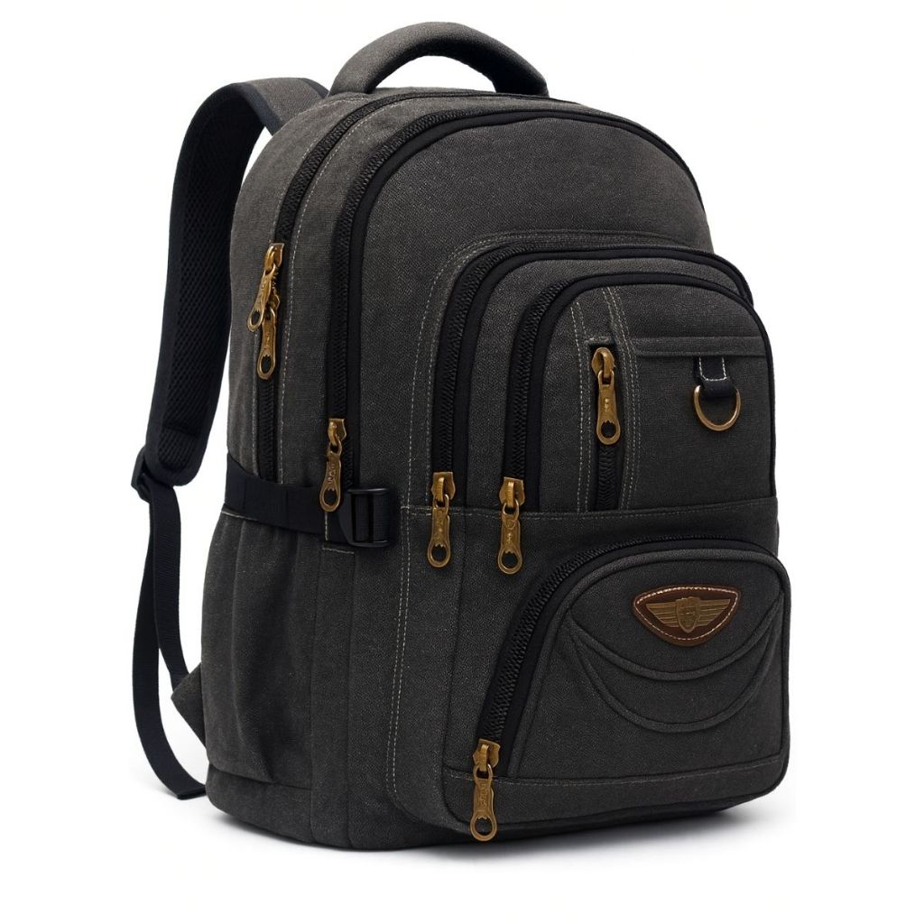 Mochila Lona Escolar Viagem Notebook Resistente Unissex KVN