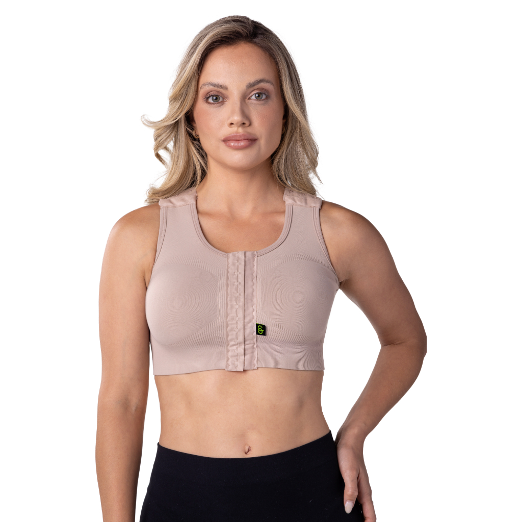 Sutiã pós cirúrgico sem costura seamless Emana Mamoplastia Mastopexia Alta Compressão Reg. Anvisa em Oferta na Shopee
