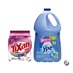 Kit Lavandeira: Lava Roupas em Pó Maciez Tixan Ypê 4kg + Amaciante 5L Ypê