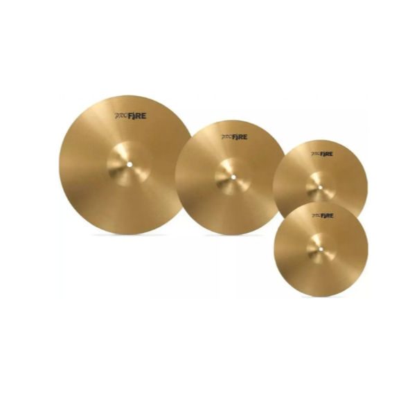Kit Pratos Bateria Spanking Pro Fire Alloy 14" Cymbal Par+ 16" Crash + 20" Ride